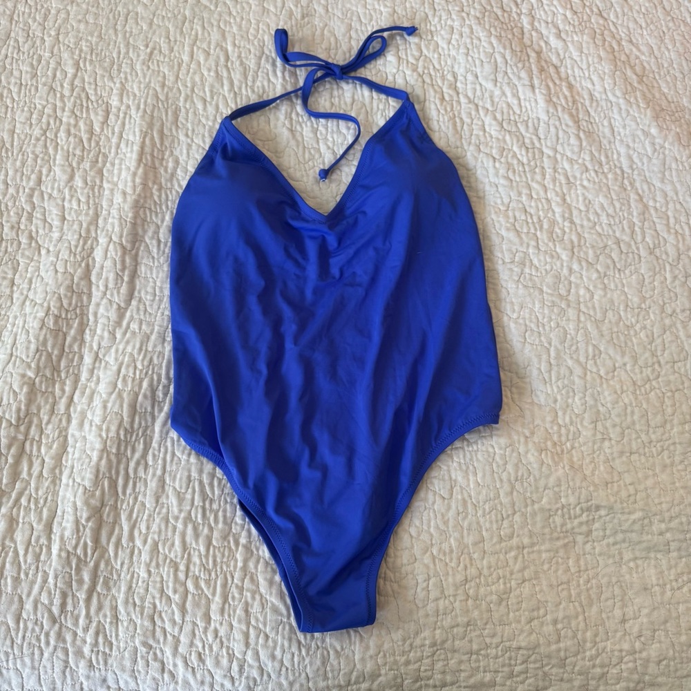 PINK Victoria's Secret Blue One Piece Swimsuit